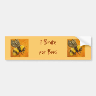 Autocollant De Voiture Je freine pour le bumpersticker d'abeilles