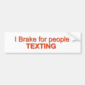Autocollant De Voiture Je freine pour le service de mini-messages