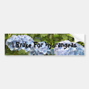 Autocollant De Voiture Je freine pour les hortensias