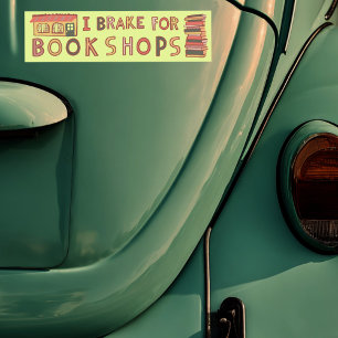 Autocollant De Voiture JE FREINE POUR LES LIBRAIRIES Livres Lecture Nerd