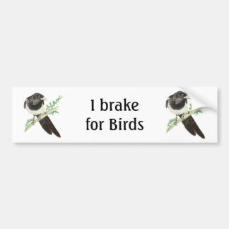 Autocollant De Voiture Je freine pour les oiseaux, Aquarelle Magpie pour