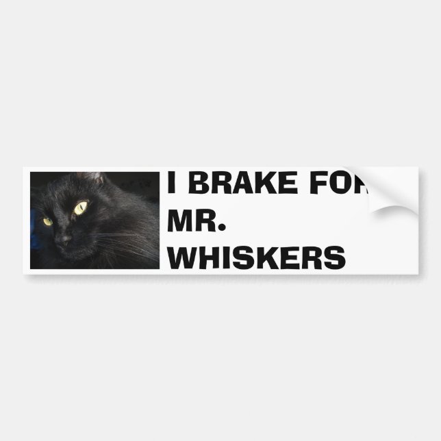 AUTOCOLLANT DE VOITURE JE FREINE POUR M. WHISKERS (Devant)
