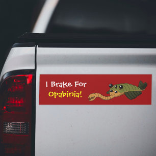 Autocollant De Voiture Je freine pour Opabinia !
