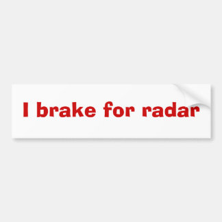 Autocollant De Voiture Je freine pour radar