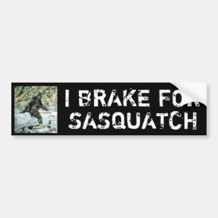 Autocollant De Voiture Je freine pour Sasquatch