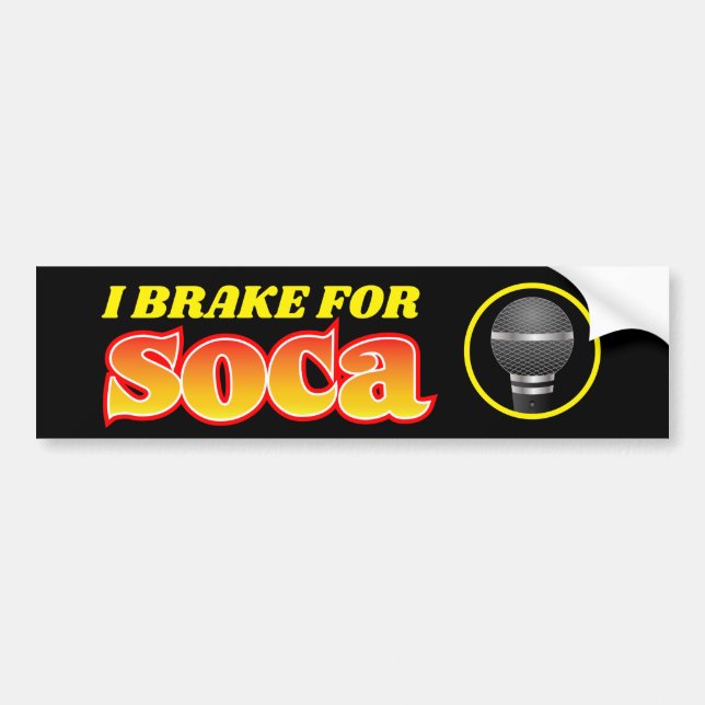 AUTOCOLLANT DE VOITURE JE FREINE POUR SOCA (Devant)