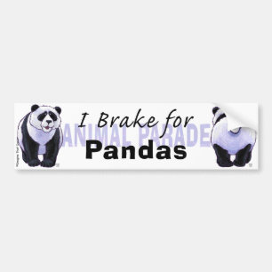 Autocollant De Voiture Je freine pour Sticker pare-chocs Pandas