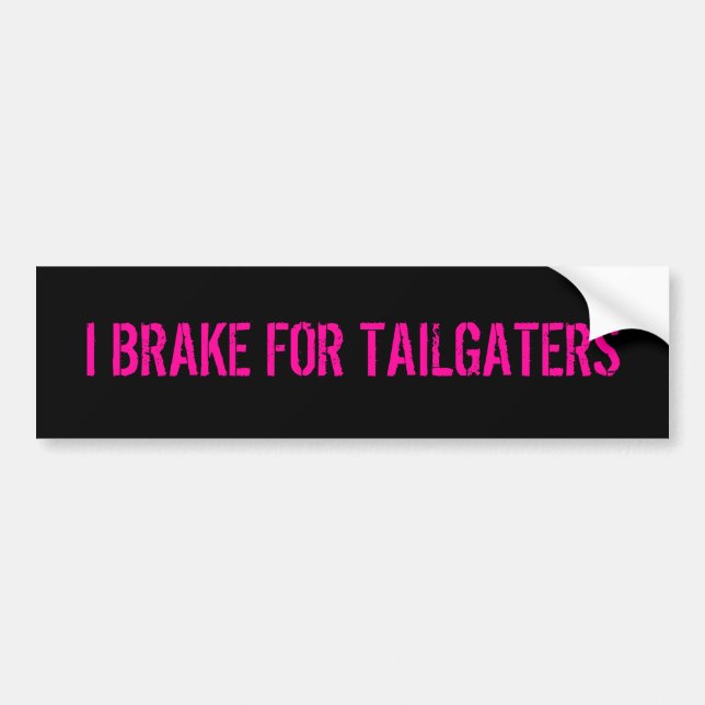 AUTOCOLLANT DE VOITURE JE FREINE POUR TAILGATERS (Devant)