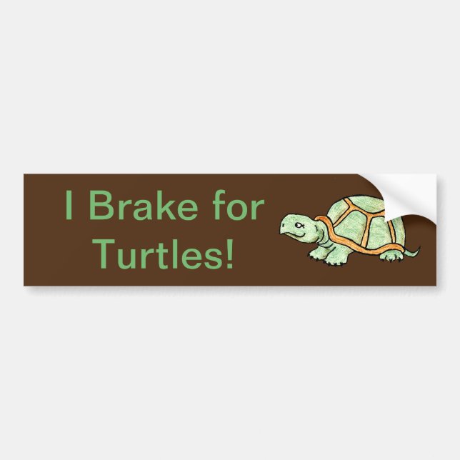 Autocollant De Voiture Je freine pour Turtles Bumper Sticker (Devant)