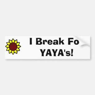 Autocollant De Voiture Je freine pour YaYa !