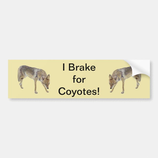 Autocollant De Voiture Je Freins Pour Les Coyotes (Devant)