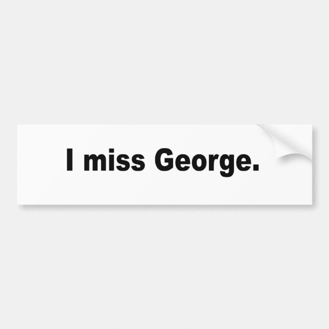 Autocollant De Voiture Je manque George (Devant)