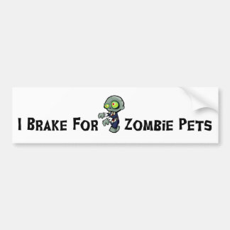 Autocollant De Voiture Je me casse pour des animaux familiers de zombi