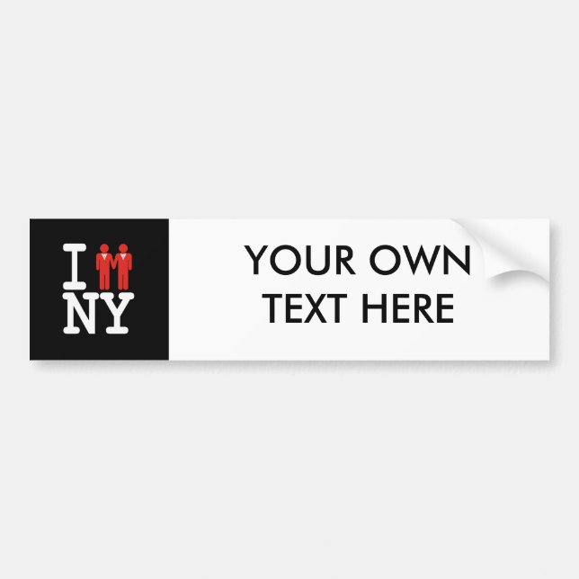 AUTOCOLLANT DE VOITURE JE ME SUIS MARIÉ CHEZ LES HOMMES DE NY - .PNG (Devant)