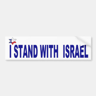Autocollant De Voiture Je me tiens avec le PARE-CHOCS de l'Israël