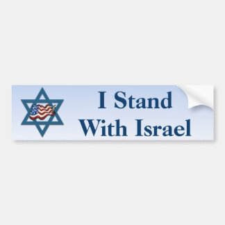 Autocollant De Voiture Je me tiens avec l'Israël