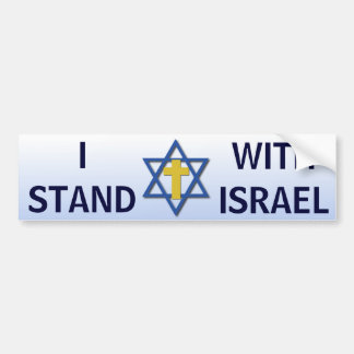 Autocollant De Voiture Je me tiens avec l'Israël