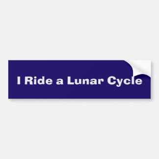 Autocollant De Voiture Je monte un cycle lunaire Bumpersticker