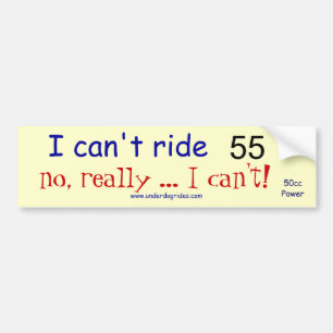 Autocollant De Voiture Je ne peux pas monter le scooter 55