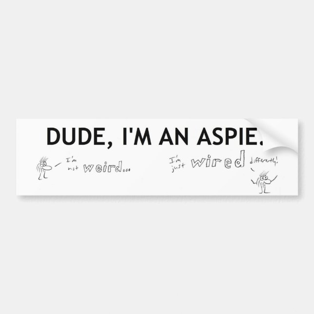 Autocollant De Voiture Je ne suis pas étrange, je suis juste câblé (Devant)