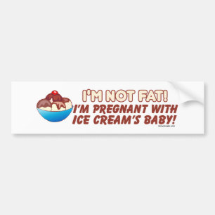 Autocollant De Voiture Je ne suis pas gros je suis Bumpersticker enceinte