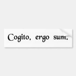 Autocollant De Voiture Je pense, donc j'Am.
