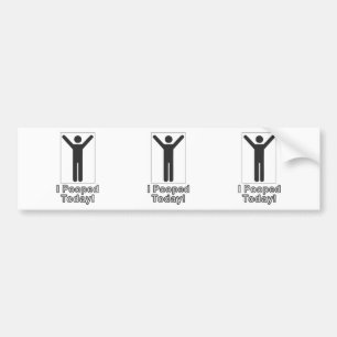 Autocollant De Voiture Je pooped aujourd'hui