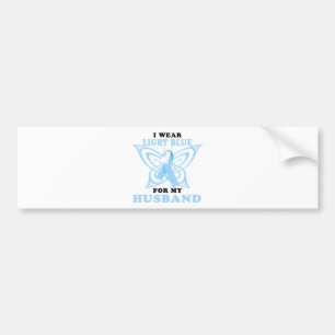 Autocollant De Voiture Je porte bleu-clair pour mon mari