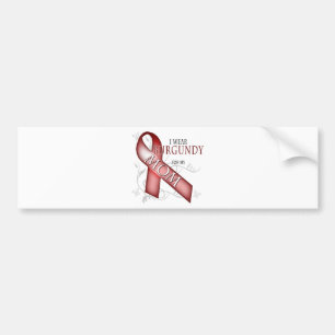 Autocollant De Voiture Je porte Bourgogne pour ma maman