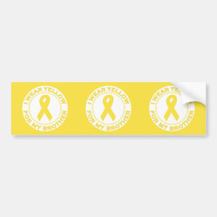 Autocollant De Voiture Je porte le jaune pour mon frère