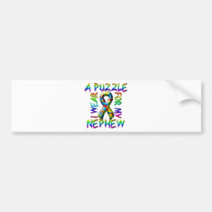 Autocollant De Voiture Je porte un puzzle pour mon neveu