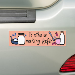 Autocollant De Voiture JE PRÉFÈRE FAIRE DU KEFIR Amusante Fermentation