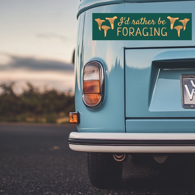 Autocollant De Voiture Je Préférerais Chanterelle Champignons Champignons (I'd Rather Be Foraging Chanterelle Mushrooms Fungi Bumper Sticker
)