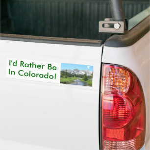 Autocollant De Voiture Je Préférerais Être Au Colorado !
