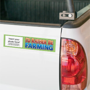 Autocollant De Voiture Je préférerais faire de l'agriculture ! (agricultu