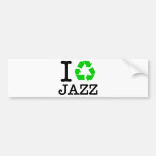 Autocollant De Voiture Je Recycle Le Jazz