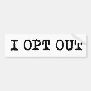 Autocollant De Voiture Je refuse de participer - T-Shirt