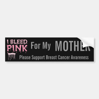 Autocollant De Voiture Je saigne le rose pour ma conscience de cancer du