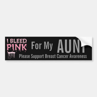 Autocollant De Voiture Je saigne le rose pour ma conscience de tante