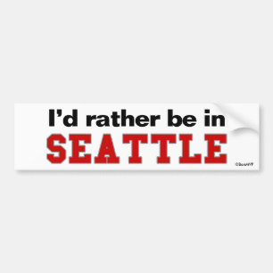 Autocollant De Voiture Je serais plutôt à Seattle