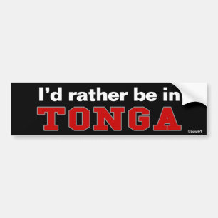 Autocollant De Voiture Je serais plutôt au Tonga