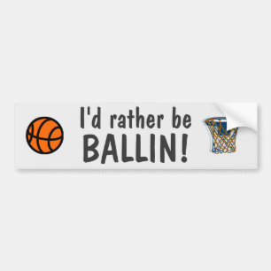 Autocollant De Voiture Je serais plutôt ballin !