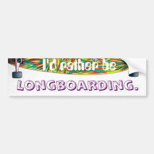Autocollant De Voiture Je serais plutôt, longboarding