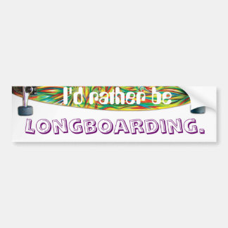 Autocollant De Voiture Je serais plutôt, longboarding