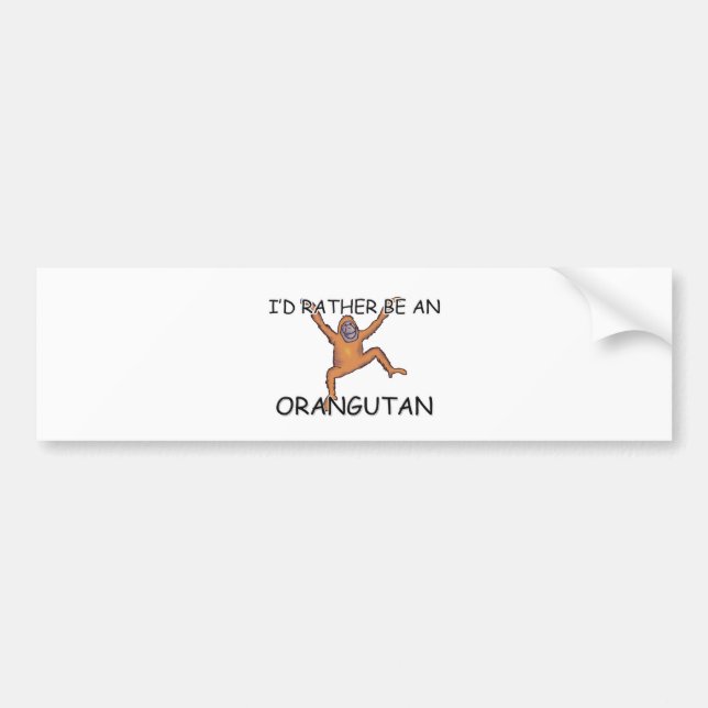 Autocollant De Voiture Je serais plutôt un orang-outan (Devant)