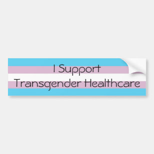 Autocollant De Voiture Je soutiens des soins de santé de transsexuel