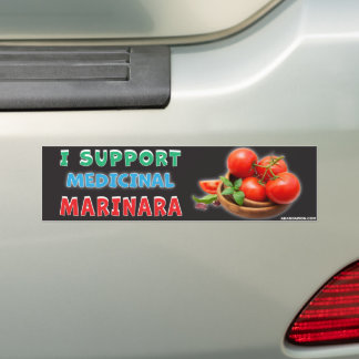 Autocollant De Voiture Je soutiens la marinara médicinale