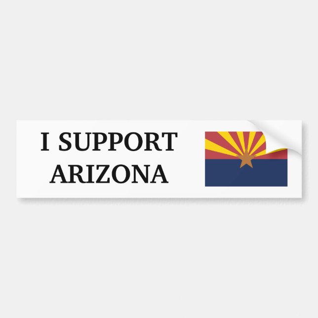 Autocollant De Voiture Je soutiens l'Arizona (Devant)