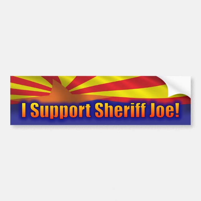 Autocollant De Voiture Je soutiens le shérif Joe - appui Arizona (Devant)