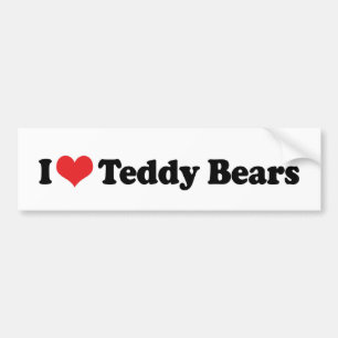 Autocollant De Voiture Je suis amoureux des ours en peluche Heart - Colle